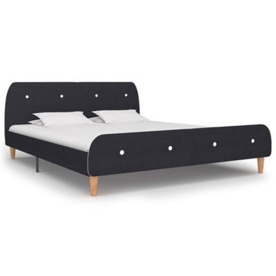 Vidaxl Bed Frame Without Mattress Dark Grey Fabric 150X200 Cm King Size from B&Q