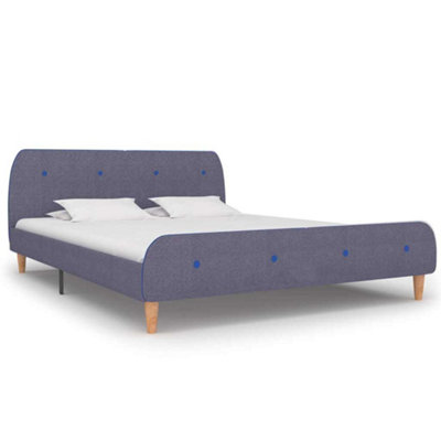 Vidaxl Bed Frame Without Mattress Light Grey Fabric 150X200 Cm King Size from B&Q