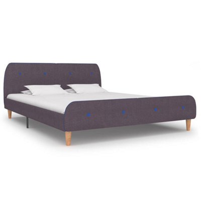 Vidaxl Bed Frame Without Mattress Taupe Fabric 150X200 Cm King Size from B&Q