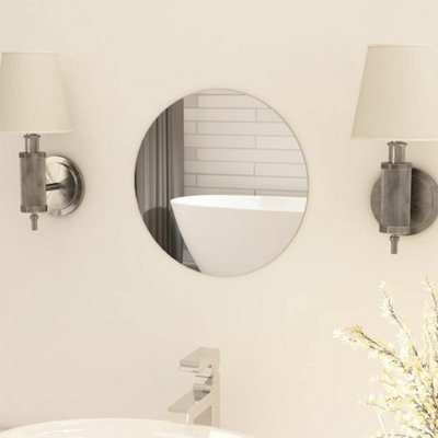 B&Q -  Frameless Mirror Round 30 Cm Glass
