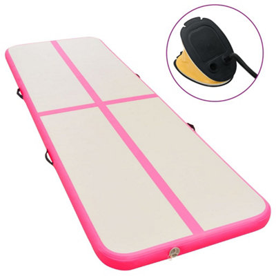Vidaxl Inflatable Gymnastics Mat With Pump 600X100x10 Cm Pvc Pink