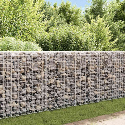 B&Q -  Gabion Wall With Covers Galvanised Steel 200X20X85 Cm