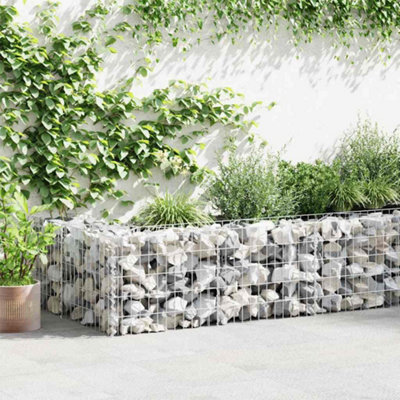 B&Q -  Gabion Wall With Covers Galvanised Steel 600X50X50 Cm