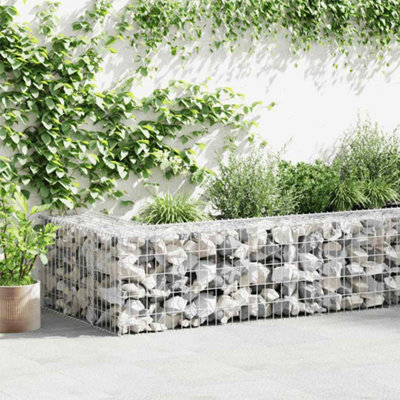 B&Q -  Gabion Wall With Covers Galvanised Steel 900X50X50 Cm