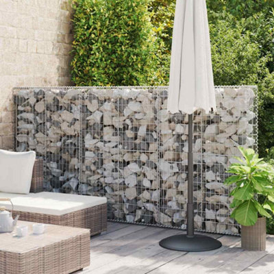 Vidaxl Gabion Wall With Covers Galvanised Steel 300X50X150 Cm from B&Q
