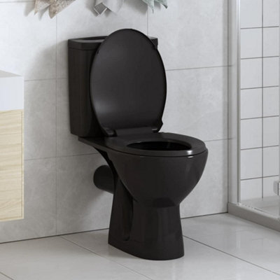 Vidaxl Soft-Close Toilet Seat With Quick-Release Design Black from B&Q