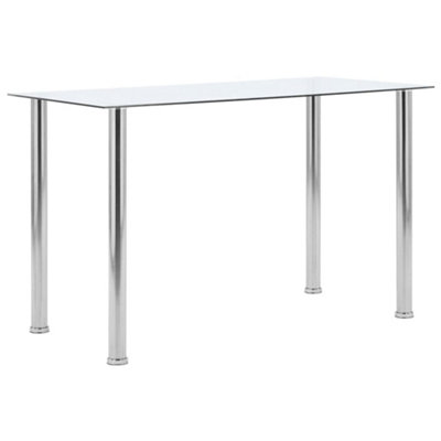 B&Q -  Dining Table Transparent 120X60X75 Cm Tempered Glass