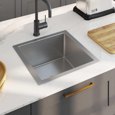 Vidaxl Handmade Kitchen Sink Stainless Steel Kitchen Sinks from B&Q