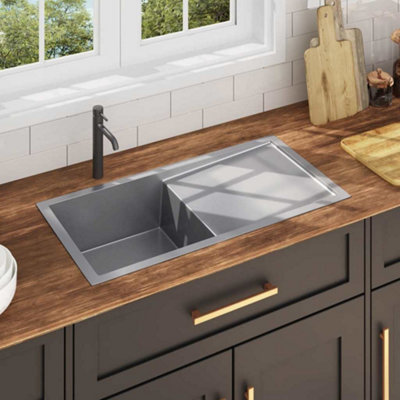 Vidaxl Handmade Kitchen Sink Stainless Steel Kitchen Sinks from B&Q