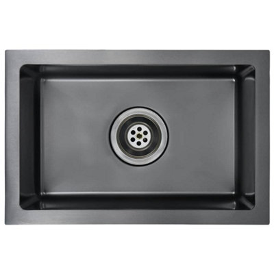 B&Q -  Handmade Kitchen Sink Black Stainless Steel