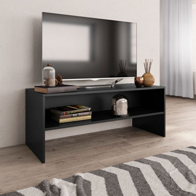 Vidaxl Tv Cabinet 100X40x40 Cm Engineered Wood Black