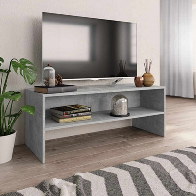 B&Q -  Tv Cabinet Concrete Grey 100X40X40 Cm Engineered Wood