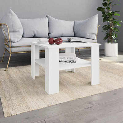 Vidaxl White Coffee Table 60X60x42 Cm Engineered Wood Coffee Tables
