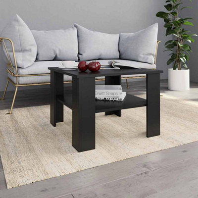 B&Q -  Coffee Table Black 60X60X42 Cm Engineered Wood