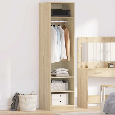 Vidaxl Wardrobe Sonoma Oak 50X50X200 Cm Engineered Wood from B&Q