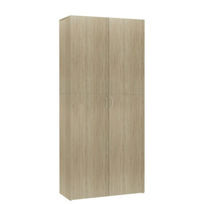 Vidaxl Shoe Cabinet Sonoma Oak Engineered Wood Bedroom Storage Organiser Rack - Image 3