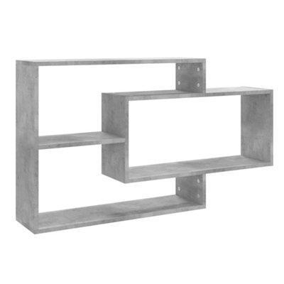 B&Q -  Wall Shelf Concrete Grey 104X20X58.5 Cm Engineered Wood
