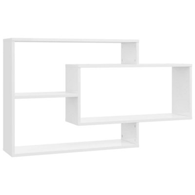 B&Q -  Wall Shelf High Gloss White 104X20X58.5 Cm Engineered Wood
