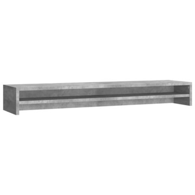 B&Q -  Monitor Stand Concrete Grey 100X24X13 Cm Engineered Wood
