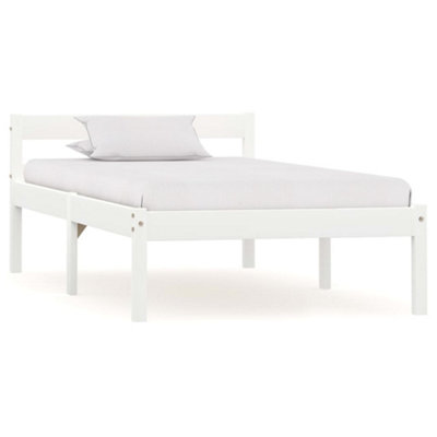 Vidaxl Bed Frame Without Mattress Solid Pine Wood 90X200 Cm White