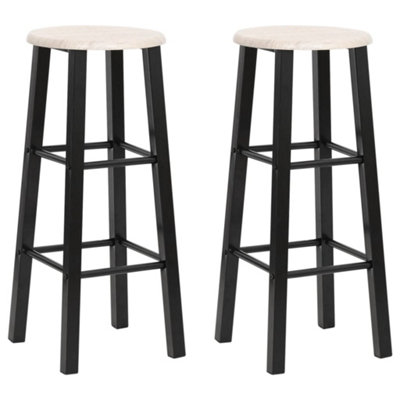 Vidaxl Bar Stools 2 Pcs Black Mdf Bar Stools from B&Q