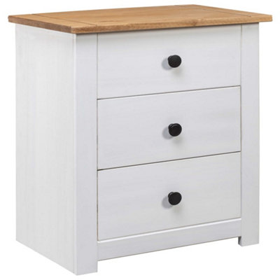 Vidaxl Bedside Cabinet White 46X40X57 Cm Pinewood Panama Range from B&Q