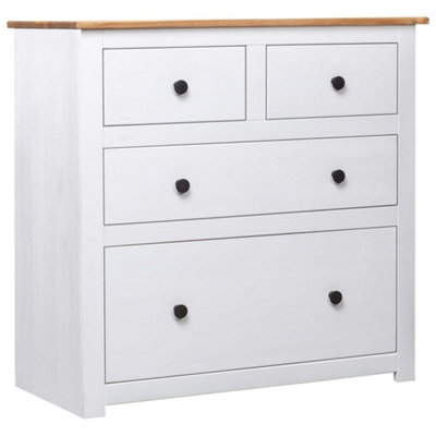 Vidaxl Sideboard White 80X40X83 Cm Pinewood Panama Range from B&Q