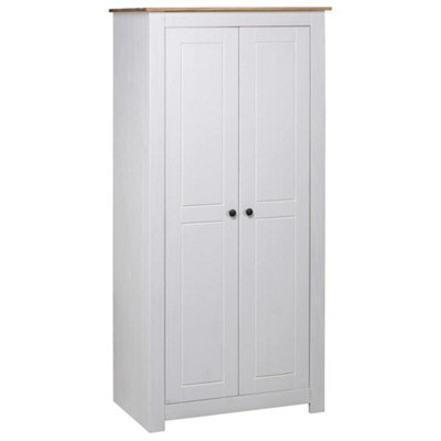 B&Q -  Wardrobe White 80X50X171.5 Cm Solid Pine Panama Range