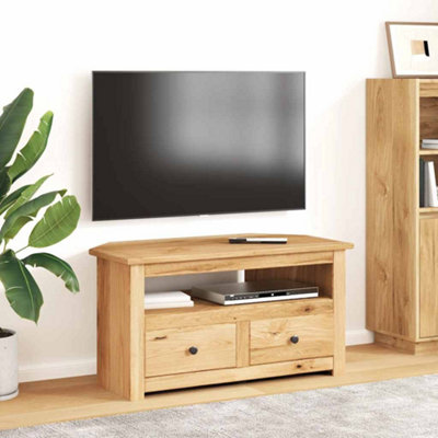 Vidaxl TV Cabinet - Solid Pine - Brown - 93x49x49 cm - Image 3