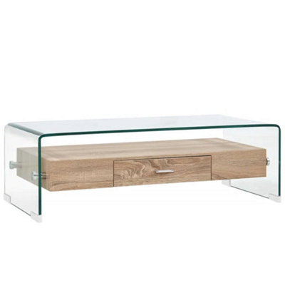 B&Q -  Coffee Table Clear 98X45X31 Cm Tempered Glass
