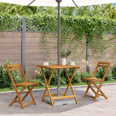 Vidaxl Folding Garden Table 70X70x75 Cm Solid Acacia Wood Garden Tables