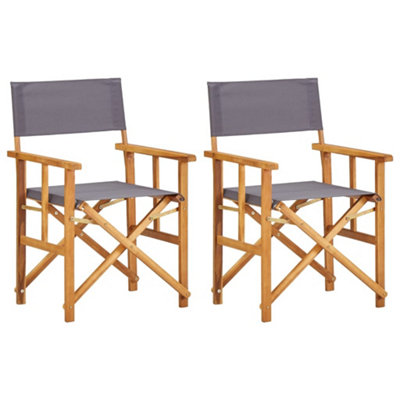 Vidaxl Director's Chairs 2 Pcs Solid Acacia Wood from B&Q
