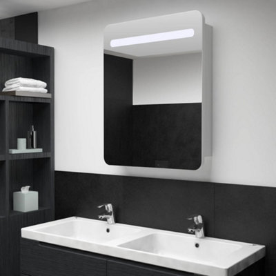 Vidaxl Light Led Bathroom Mirror Cabinet 60X11x80 Cm Size 5