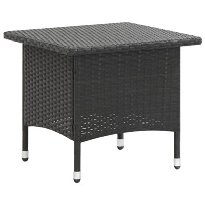 Vidaxl Tea Table Black 50X50X47 Cm Poly Rattan from B&Q
