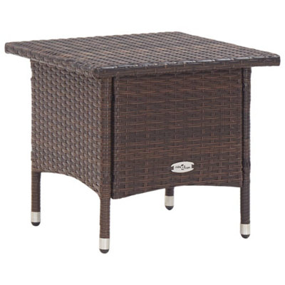 Vidaxl Tea Table Brown 50X50X47 Cm Poly Rattan from B&Q