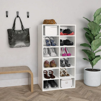 Vidaxl Shoe Rack White 54X34X100.5 Cm Engineered Wood from B&Q