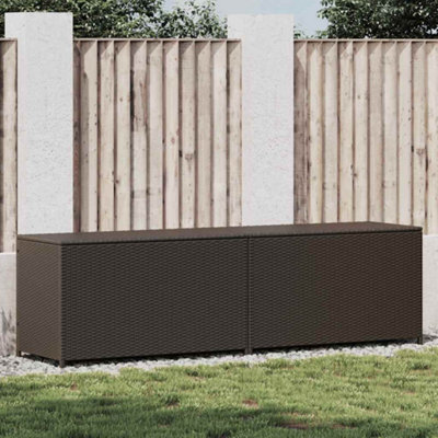 B&Q -  Garden Storage Box Poly Rattan 200X50X60 Cm Brown