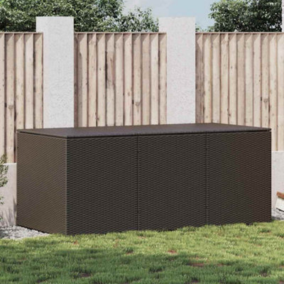 B&Q -  Garden Storage Box Poly Rattan 180X90X70 Cm Brown