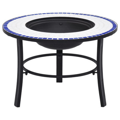 Vidaxl Mosaic Fire Pit Blue And White 68Cm Ceramic Fire Pits from B&Q