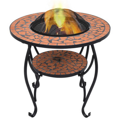 Vidaxl Mosaic Fire Pit Table Terracotta 68 Cm Ceramic from B&Q