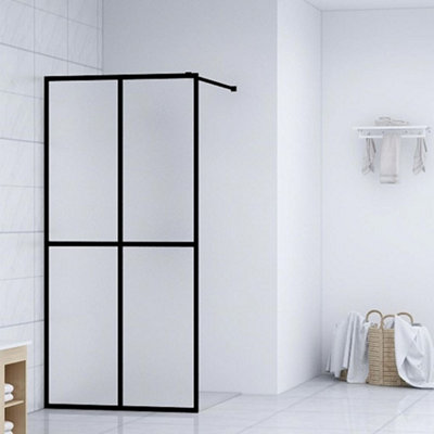 Vidaxl Walk-In Shower Screen Frosted Tempered Glass 100X195 Cm