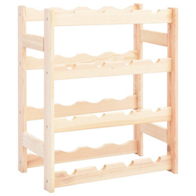 B&Q -  Wine Rack For 16 Bottles Pinewood
