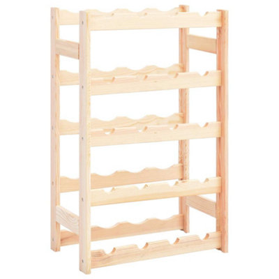Vidaxl Wine Rack For 20 Bottles Pinewood