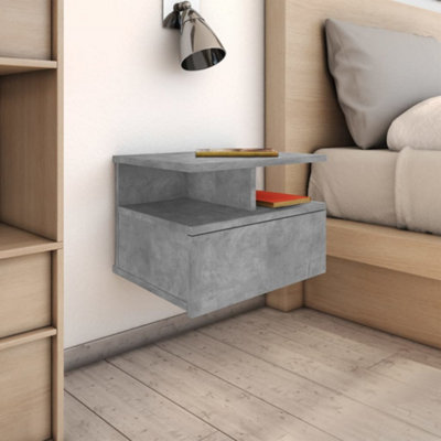 Vidaxl Floating Nightstands 2 Pcs Concrete Grey 40X31X27Cm Engineered Wood Floating Nightstands from B&Q