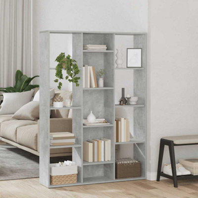 B&Q -  Room Divider/book Cabinet Concrete Grey 100X24X140 Cm Engineered Wood