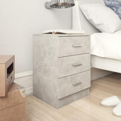 Vidaxl Bedside Cabinets 2 Pcs Concrete 38X35x56 Cm Engineered Wood Grey