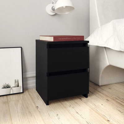 Vidaxl Bedside Cabinet 30X30x40 Cm Engineered Wood Black