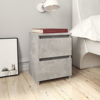 Vidaxl Bedside Cabinet Concrete 30X30x40 Cm Engineered Wood Grey