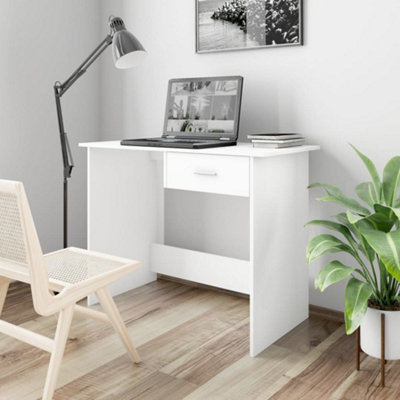 Vidaxl Desk White 100X50X76 Cm Engineered Wood Desks from B&Q
