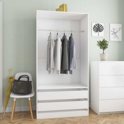 B&Q -  Wardrobe White 100X50X200 Cm Engineered Wood